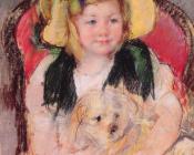 玛丽 史帝文森 卡萨特 : Sara with Her Dog